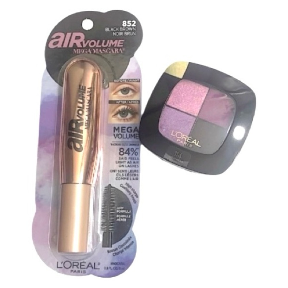 🎉HP🎉L’ORÉAL MEGA MASCARA & EYE SHADOW PALETTE BUNDLE